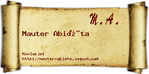Mauter Abiáta névjegykártya